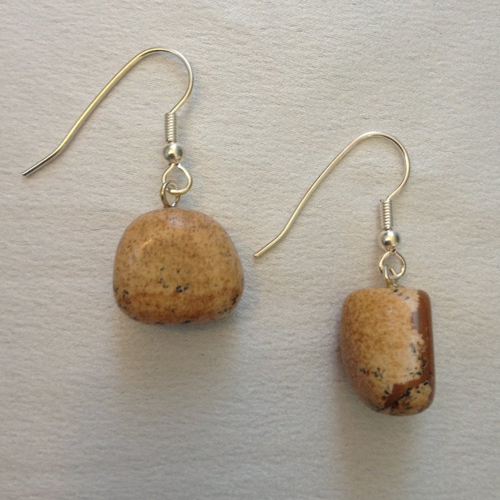 Picture Jasper Gemstone Earrings